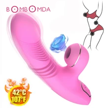 Dildo Heating Vibrator Oral Nipple G spot Stimulator Sucker Womanizer Pussy Pump Vaginal Vibrator Sex Toys for Women Masturbator