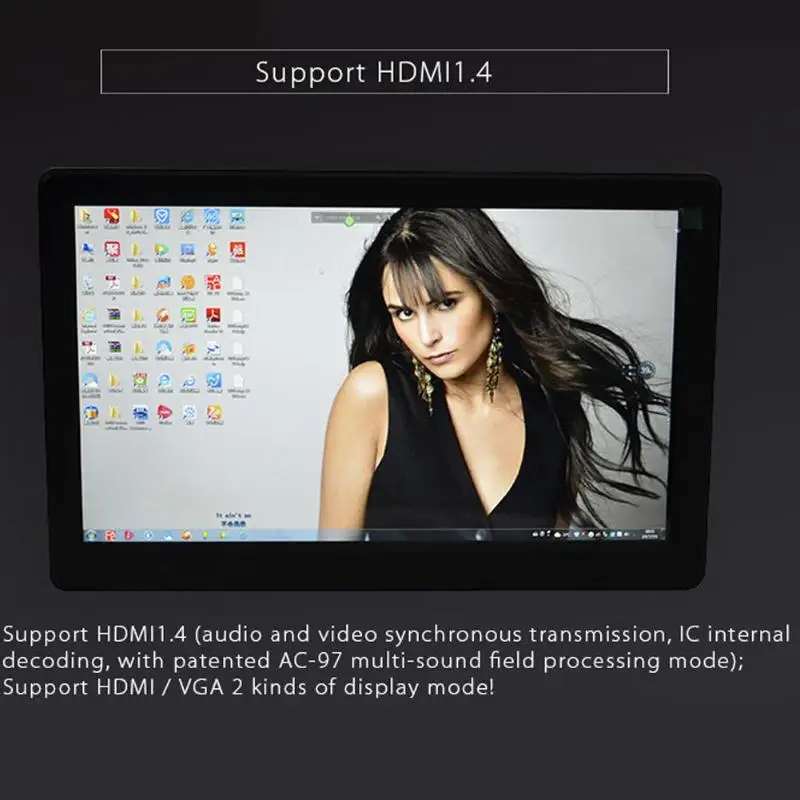 0in FHD 1080P монитор 1920x1080 ips экран ЖК-мониторы с чехол для Raspberry Pi PS3/4 для WiiU Xbox360 Поддержка HDMI VGA