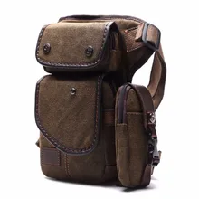 Высококачественная Мужская парусиновая поясная сумка с заниженной ногой, сумка на бедро, сумка для езды на мотоцикле, сумка для путешествий через плечо, поясная сумка