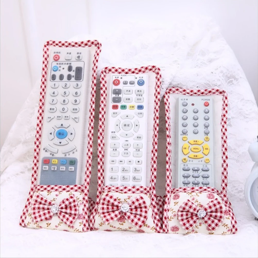 

1pc Case For Remote Control Lace Fabric Container Bag Holder For Air Conditioning Cover For TV Remote Control Case Cover