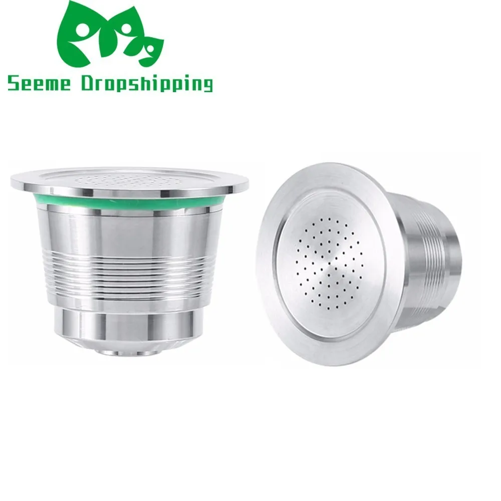 2019 New Metal Nespresso Reusable Coffee Filter Dripper Stainless Steel Refill Capsule For Nespresso Machine 1PCS Use 500times 2019 New Metal Nespresso Reusable Coffee Filter Dripper Stainless Steel Refill Capsule For Nespresso Machine 1PCS Use 500times