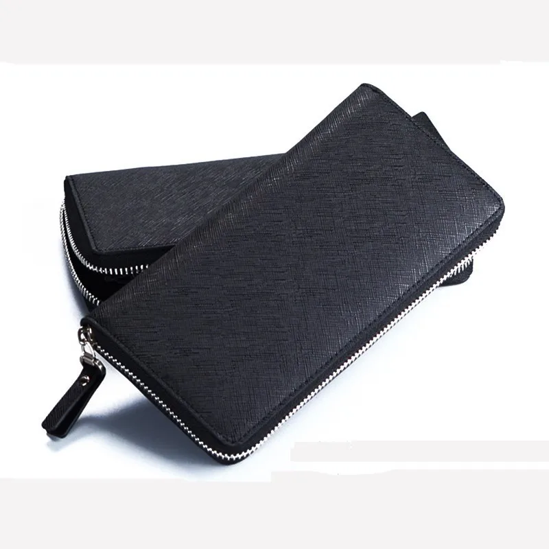 

Brand Men Wallet Genuine Leather Wallet Coin Purse Men Long Leather Clutch Wallet Business Wallet Quality Zipper Carteira