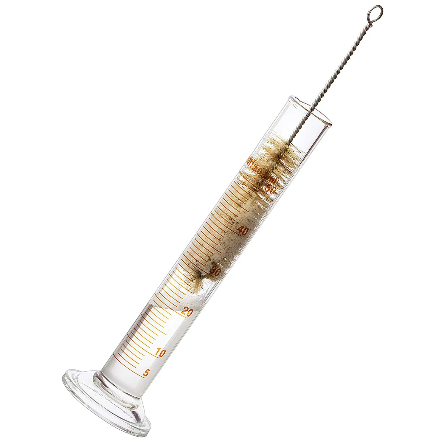 New-4 Measuring Cylinder-5ml, 10ml, 50ml, 100ml-Premium Glass Contains 2 Cleaning Brushes + 3 x 1ml Glass Pipettes