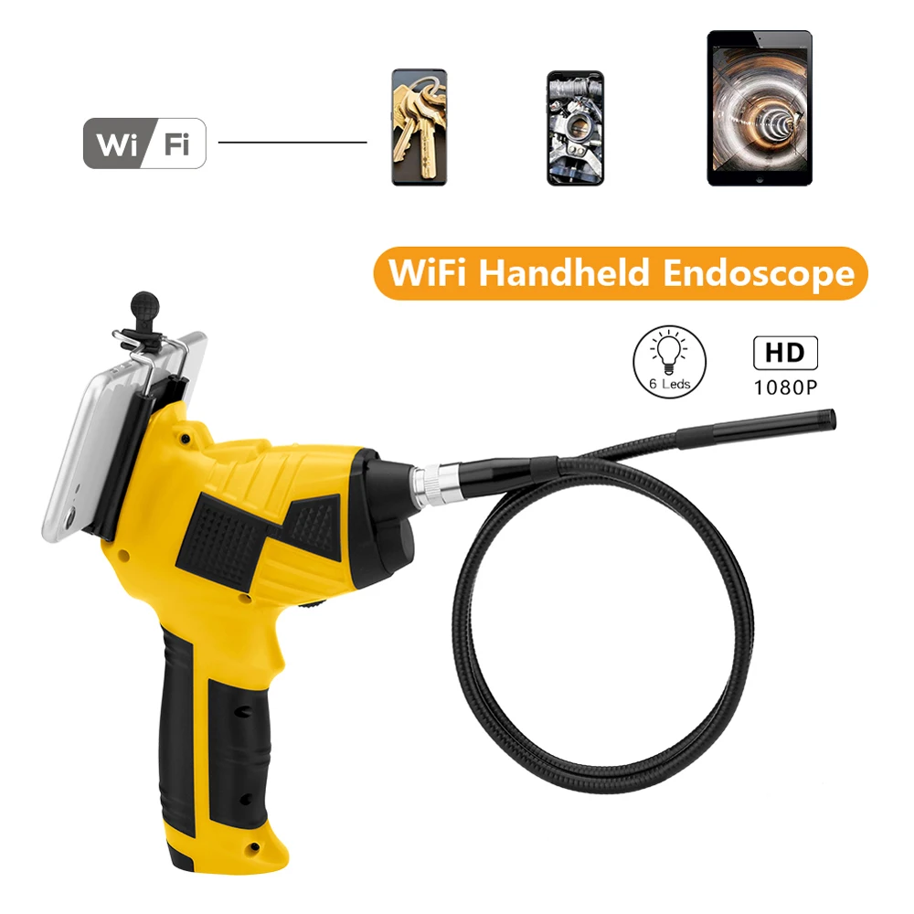 

inskam115 WiFi Wireless Multifunctional Handheld Endoscope Industrial Home Endoscopes with 6 LEDs