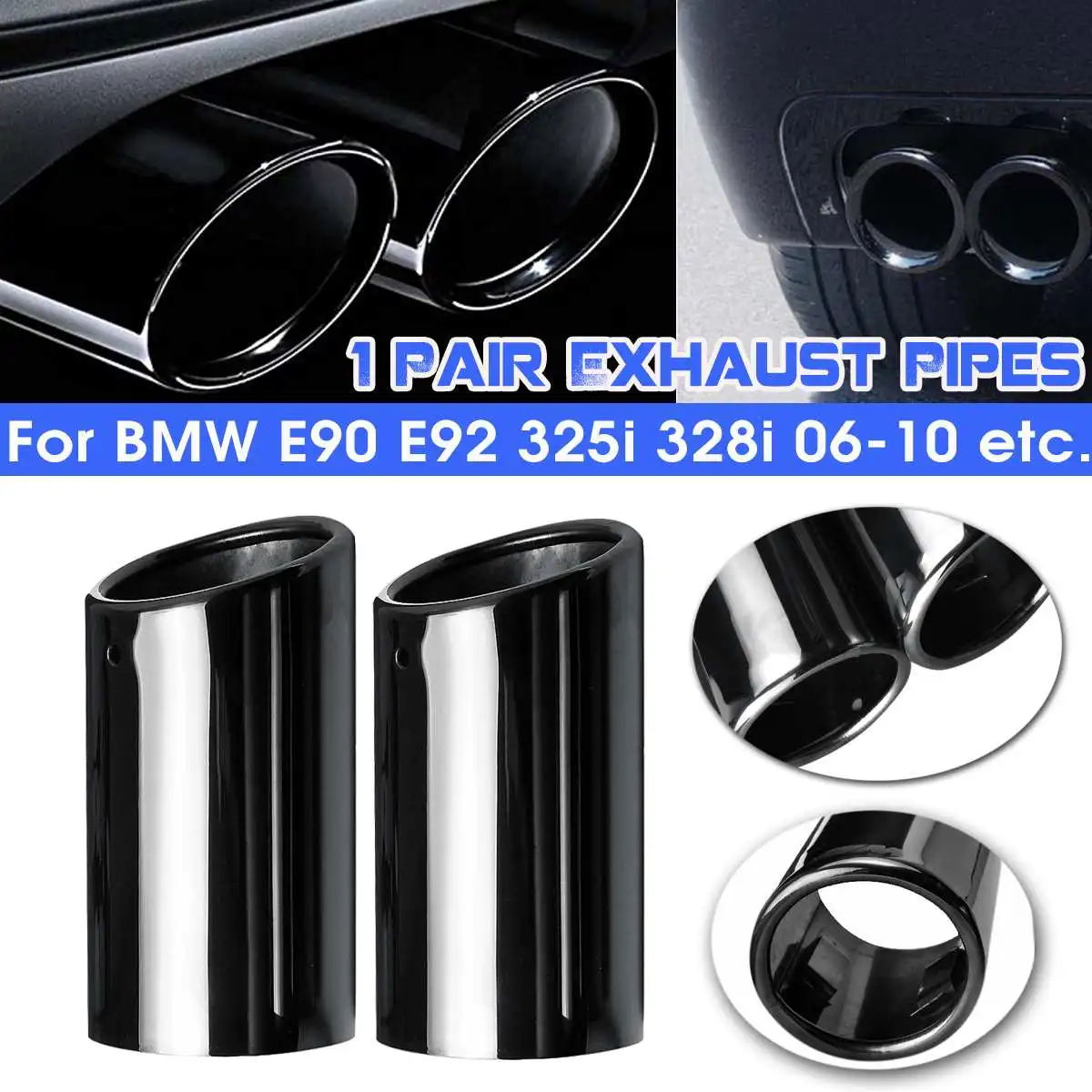 1 пара глушитель выхлопной системы BMW E90 E92 325i 328i 2006 2010|Шумоглушители| |