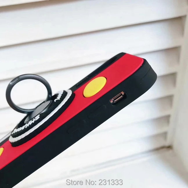 Мягкий силиконовый чехол с 3d камерой Микки для Iphone X XS MAX XR 8 7 PLUS 6 S кольцом