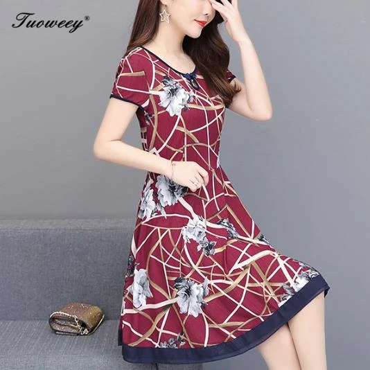 

5XL Plus size Summer Floral Chiffon dress 2019 Korean Elegant Women casual Mini dresses Casual Party club Dress Vestidos
