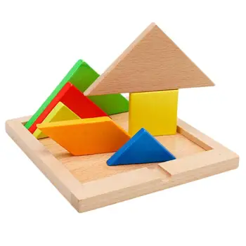 

Kids Wooden Jigsaw Puzzle Toys Children 3D DIY Mathematics Educational Toy Numbers Clock Geometric Shape Puzzle Matching Board