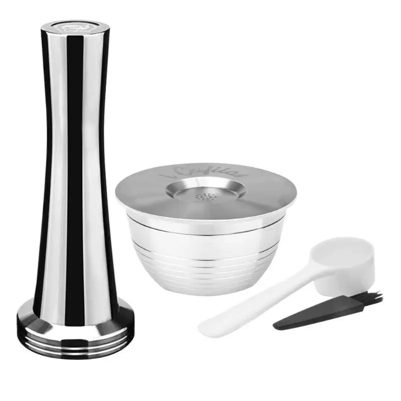 

Refillable Reusable Nespresso Coffee Capsule Spoon with Clips Tamper Brush For ICafilas Capsule Coffee Makers