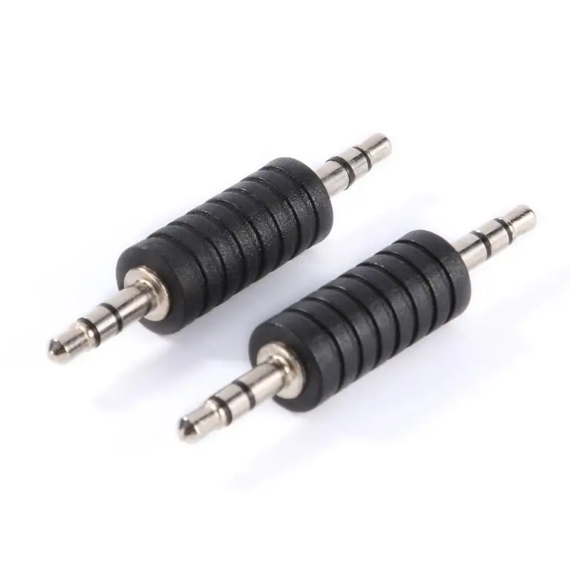 

2pcs 3.5mm Stereo Male to Male Jack Audio Plug Connector Coupler Adapter Joiner Converter High-quality 3.5mm TRS Nickel Plug