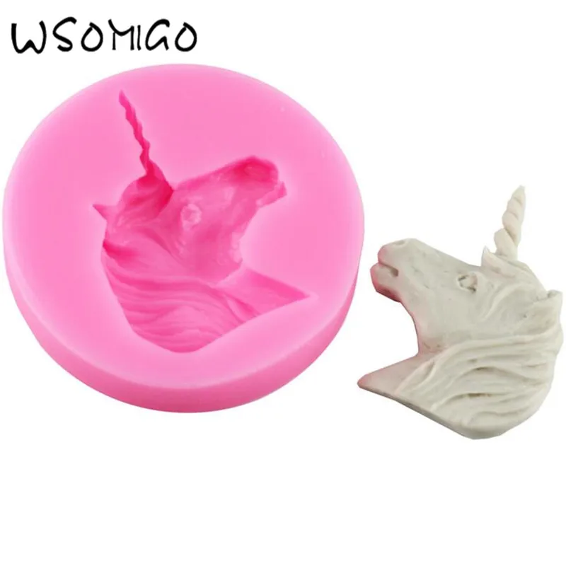 

WSOMIGO New Unicorn Horse Liquid Silicone Mold Fondant Mold Baking Tools Silicone Forms Cake Decorating Tools Mold Silicone-S