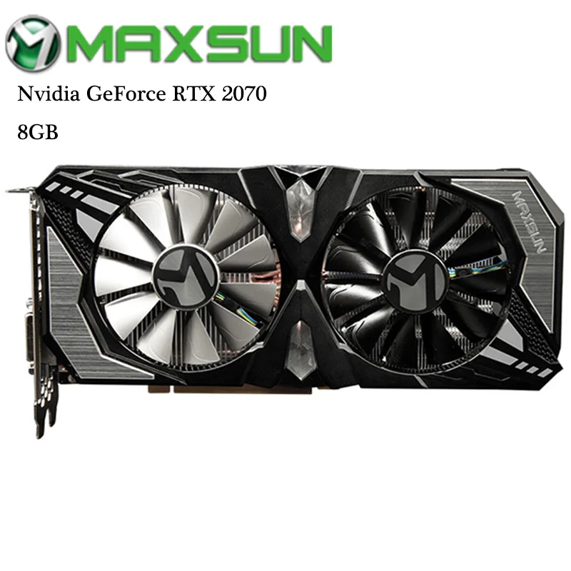 

Orginal MAXSUN Nvidia GeForce RTX 2070 8GB Video Graphics Cards GDDR6 256bit DirectX 12 for Gaming RGB Graphics Card HDMI DVI DP