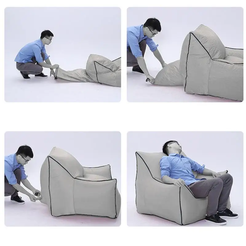 

Folding Inflatable Sofa Fast Inflatable Lounger Lazy Bag Sofa High Quality Outdoor Sleeping Bag Relax Air Sofa Bed Bag Air Chair