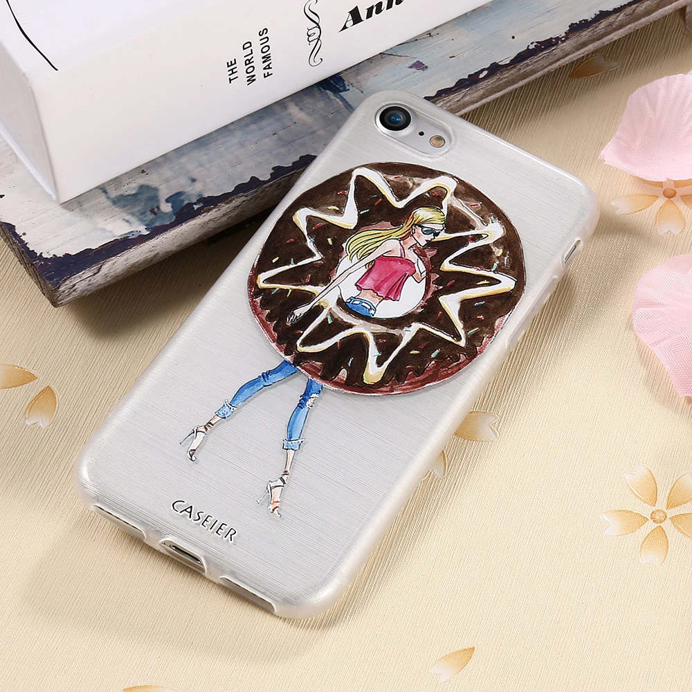 Чехол CASEIER Girly для iPhone 8 Plus 7 мягкий Ультратонкий силиконовый чехол из ТПУ X Funda Capinha