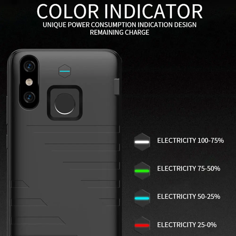 Чехол для батареи Leioua 6800 мАч Xiaomi mi 8 Ультратонкий чехол резервного зарядного