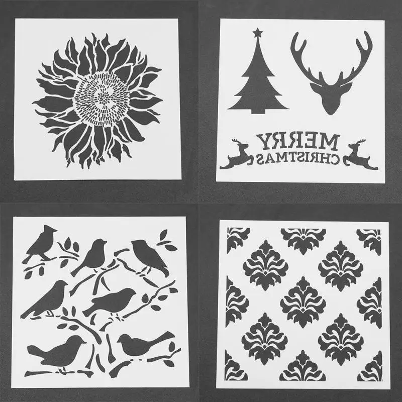 

DIY Mould Fondant Template Decorating Bakery Accessories Eco Friendly Cake Flower Spray Stencils Birthday Cake Plastic Mold