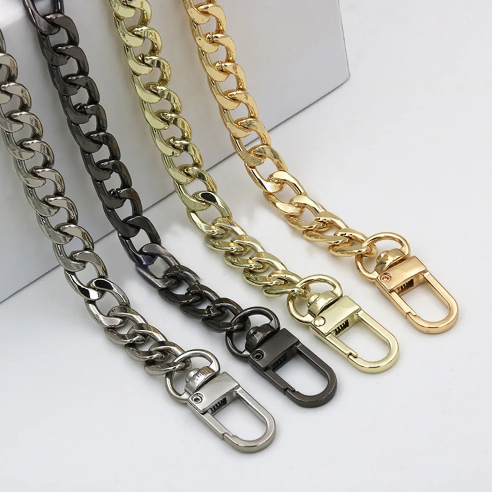  Ultralight Aluminum Chains DIY Gold Silver Gun bag strap 12mm Replacement Purse Chain Shoulder Bag  - 32968035731