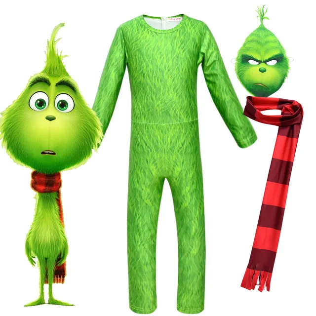 How The Grinch Stole The Grinch Cosplay Costume for Kids Halloween