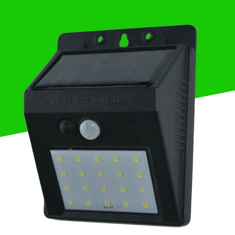 

DE.SOUL 20led Human Body Induction Solar Wall Lamp Outdoor Waterproof Garden Light Garden Villa Home Small Wall Lamp