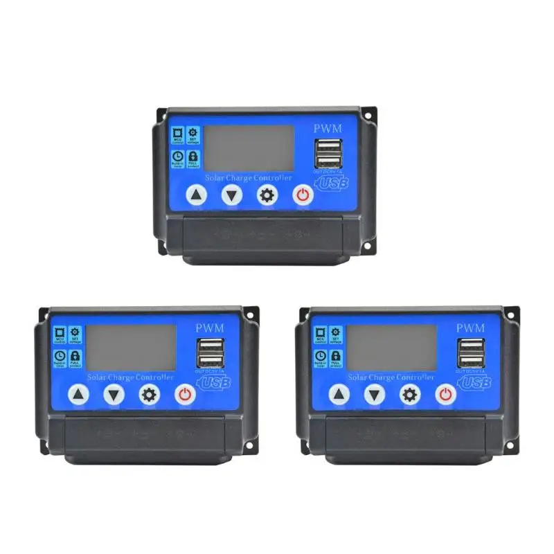 

60A/50A/40A 12/24V Auto Solar Charge Controller Automatic General PWM Controllers LCD Screen Solar Charging Controller