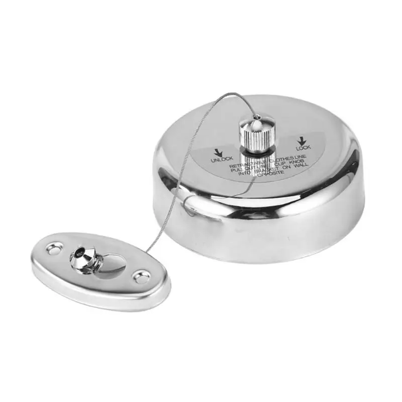 

Stainless Steel Retractable Clothes Line Dryer Indoor Outdoor Laundry Wall Hanger Round Clothes Line Laundry Wall Hanger Rope