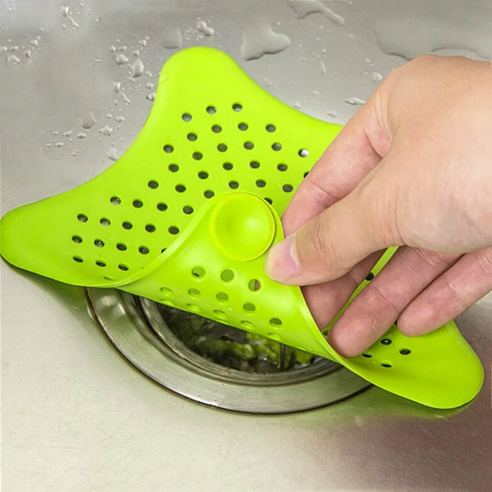 

Colorful Silicone Kitchen Sink Filter Sewer Drain Hair Colanders & Strainers Filter Bathroom Sink