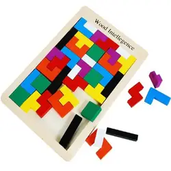 Красочные Лобзики доска детские деревянные Tetrises паззлы интеллектуал раннее деревянные обучающие игрушки для детей подарок Игрушка