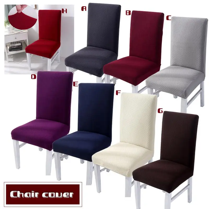 

Plaid Polar Fleece Thickened One Piece Elastic Chair Cover Home Hotel Restaurant Stain Resistant Chair Cover