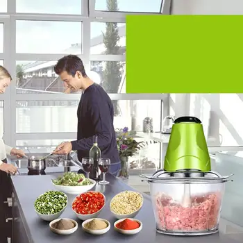 

2L Automatic Electric Meat Grinder for Kitchen Multi-function Food Processor Household Spice Fish Meat Chopper EU Plug