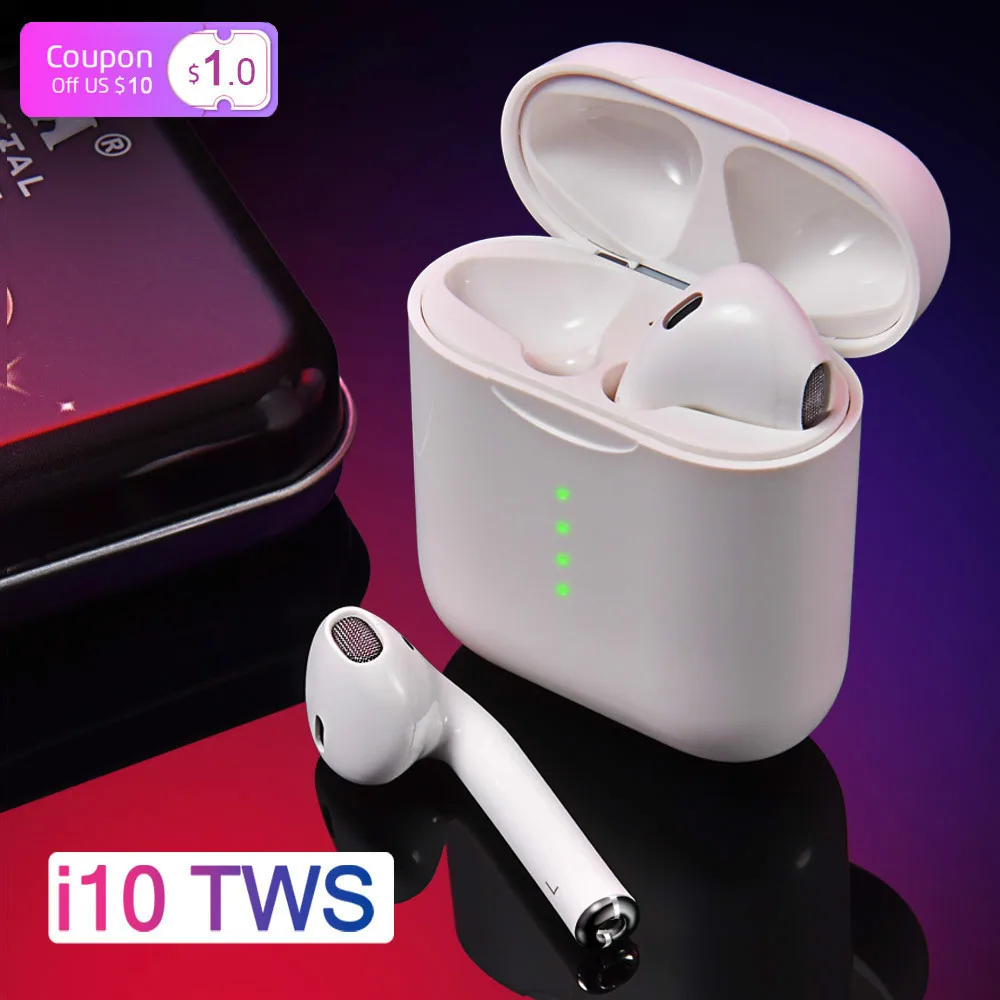 

2019 Hot Sale TOP Quality I10 Tws Bluetooth 5.0 Earphones Wireless Earbuds Touch Control For Iphone Xiaomi Smarth Phone