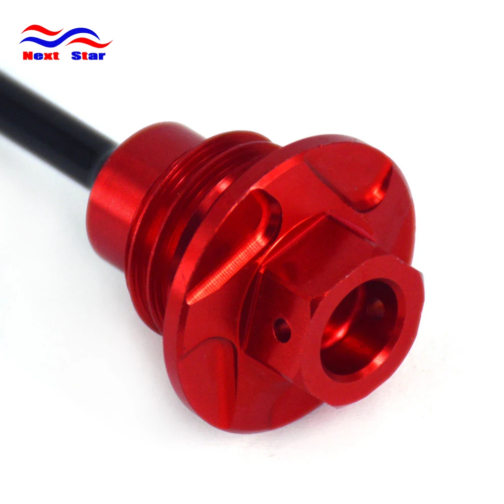 Motorcycle Red Aluminum Oil Dipstick Gauge Plugs For HONDA CRF450R CRF 450R 2009 2010 2011 2012 2013 2014 2015