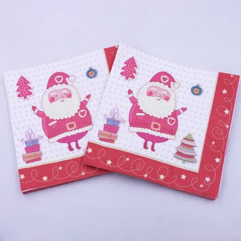 

[RainLoong] Christmas Paper Napkins Snowman Tissue For Christmas Party Decoration Decoupage 33*33cm 5packs (20pcs/pack)