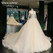 Настоящее фото, бальное платье, свадебное платье, платья невесты на заказ, размер& цвет, vestidos de noiva, длинный рукав, robe de mariage