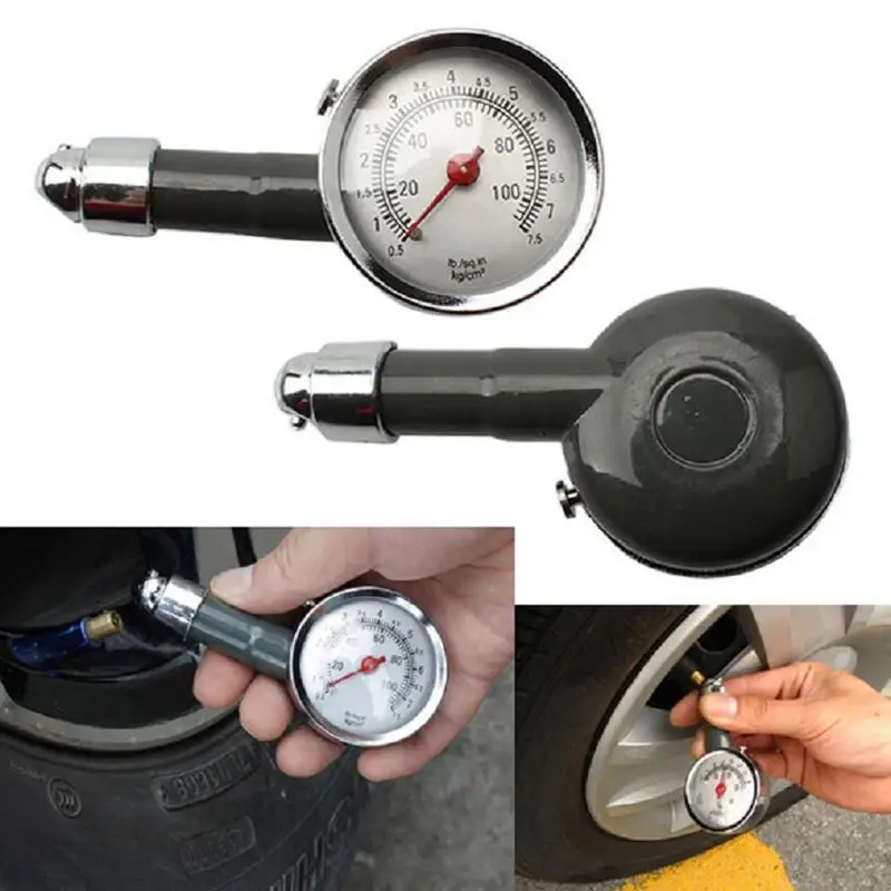 Metal Car Tire Pressure Gauge High Precision Manometer Mini Dial Car
