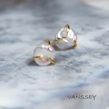 Vanssey, модные ювелирные изделия, облака, натуральный пресноводный жемчуг в стиле барокко, серьги-гвоздики, аксессуары для женщин, новинка