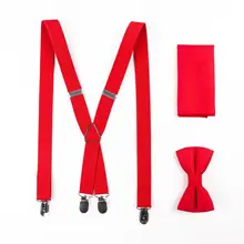 Черный галстук-бабочка квадраты точка Европейская и американская мода мужские одноцветные ремни Висячие брюки набор на заказ крест-каймы