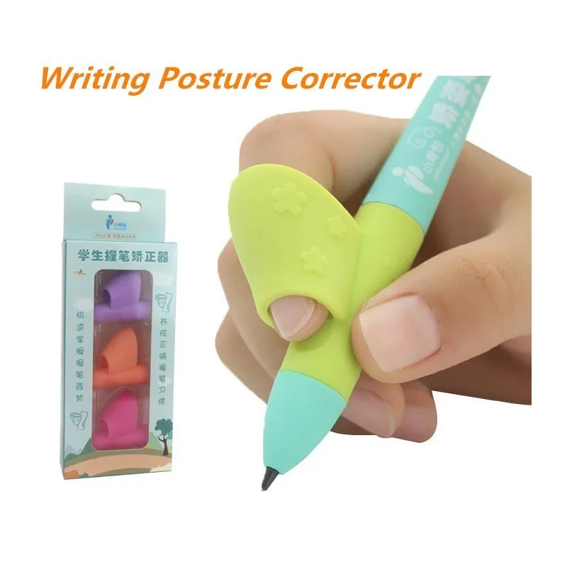 

3pcs/pack Cute Silicone Children Hand Holder Student Finger Set Holder Correcting Writing Postures Grip Suit T0666CMD