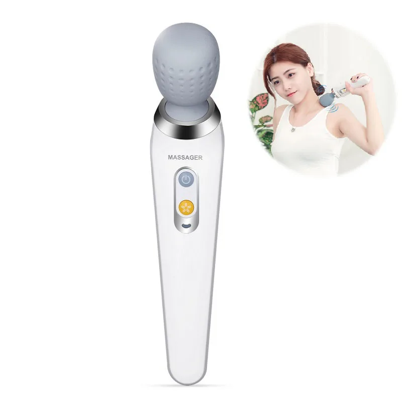 

Electric Cervical Massage Wand Vibrating Kneading Massage For Neck Back Body Massage For Muscle Aches Personal Sport Waterproof