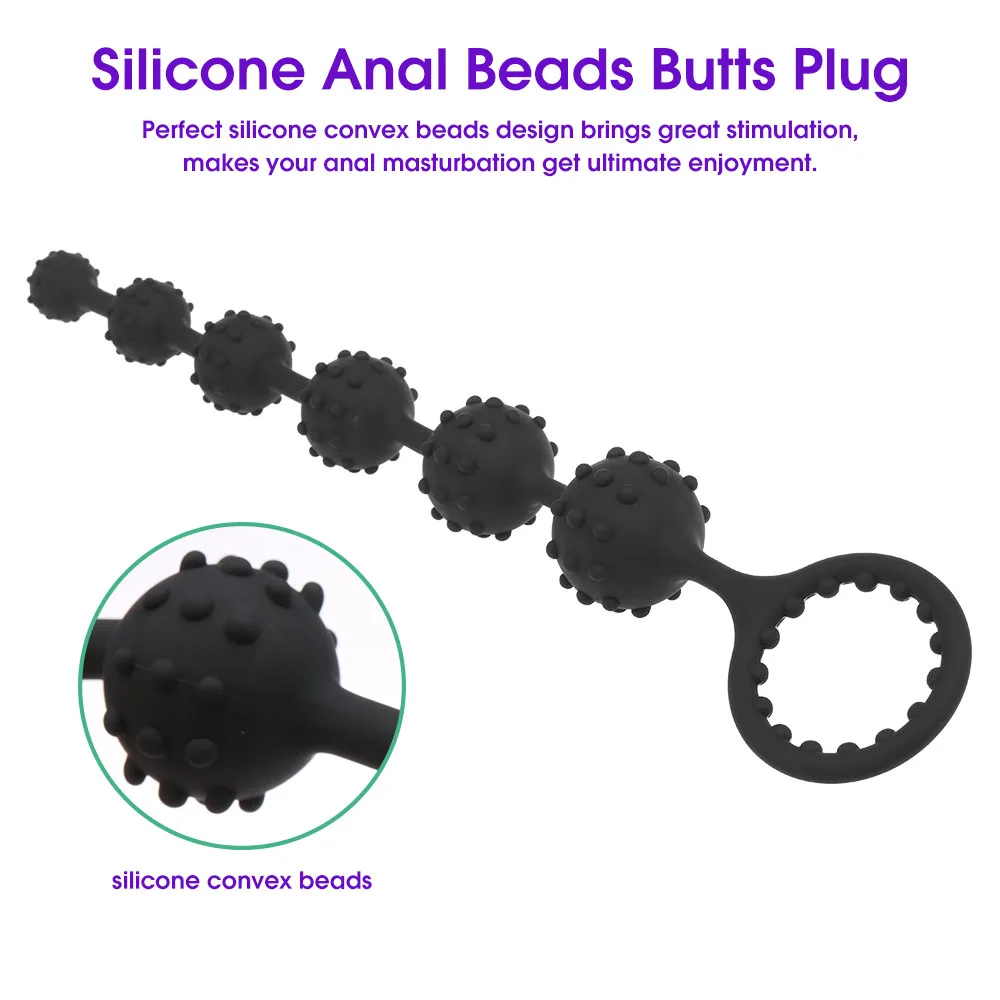 Silicone Anal Beads Butt Plug G-spot Stimulator Prostate Massage Vaginal Dilator Anal Plug Adult Sex Toys for Women Men Gays