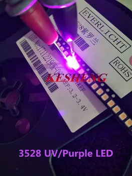 

SMD led diode KESHENG 3528/1210 purple/uv smd/smt plcc-2 high quality ultra bright light-emitting diodes LED 500PCS