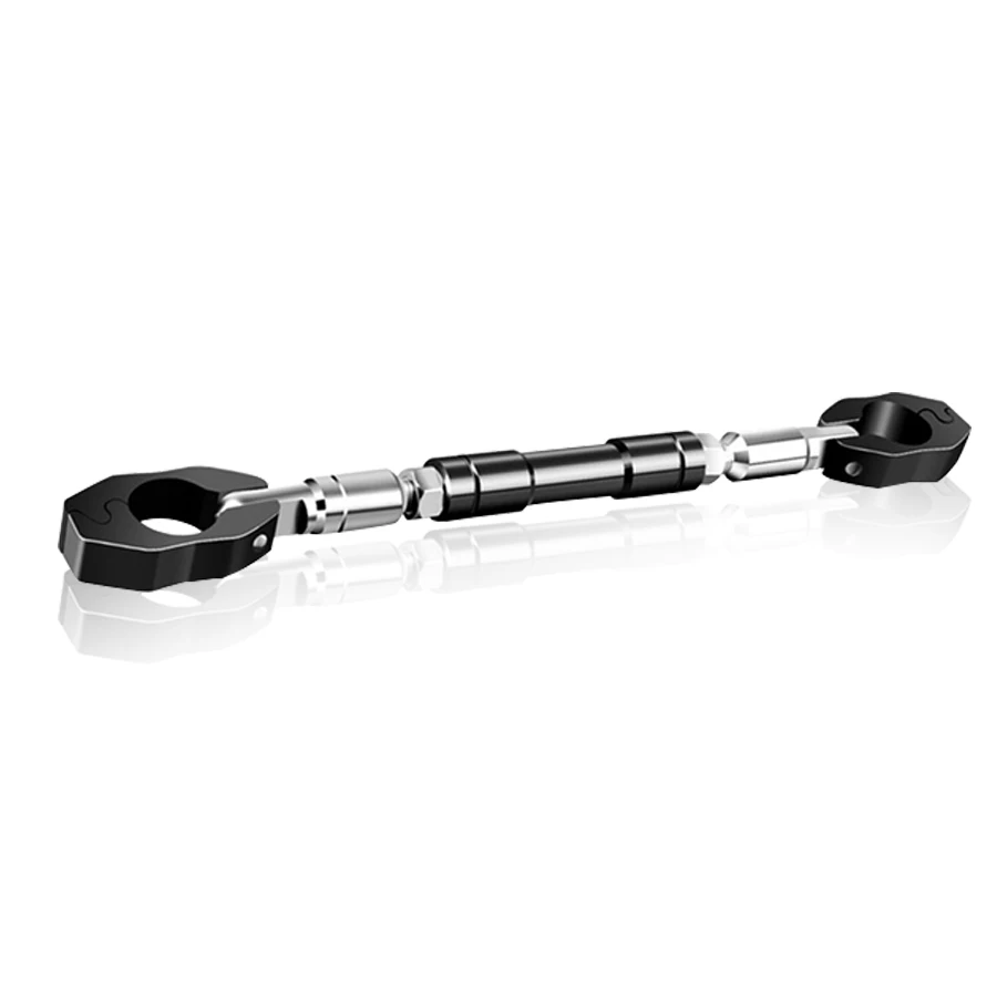 7/8" 22mm Motorcycle Handlebar Cross Bar Black Aluminum Steering Adjustable Handle Bar Wheel