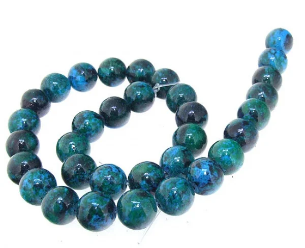 

Beautiful of 12mm blue Green Chrysocolla Beads 30pcs loose beads a lot