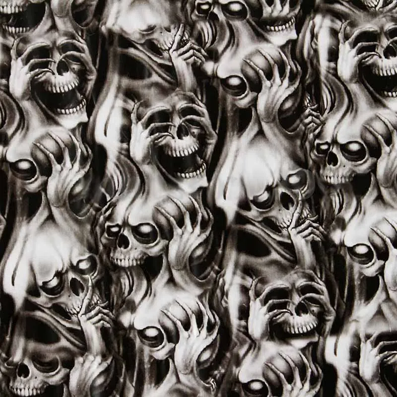 

DIY 0.5 x 2m PVA Dipping Skulls Hydrographics Water Transfer Printing Skeleton Film