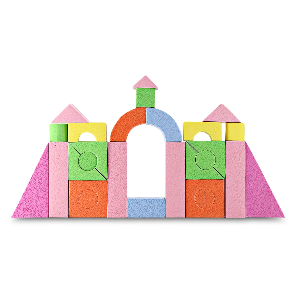 58pcs Children DIY EVA Foam Building Blocks Water Resistance Large