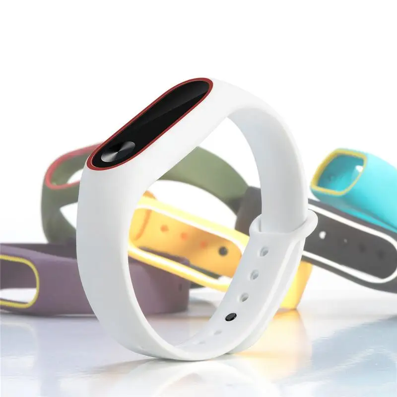 Двойной цвет mi band 2 аксессуары pulseira miband сменный силиконовый браслет для xiaomi умный