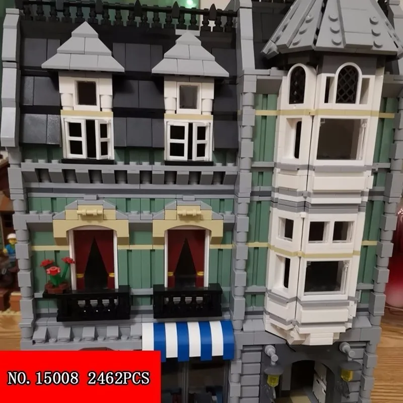 

Lepin Happy Spelling 15008 Streetscape Series Out Of Print Engraved Green Grocery Store Spelling Insert Block Alpinia 2462pcs
