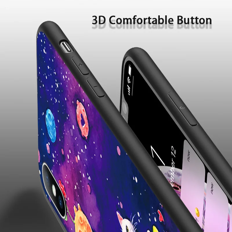 USLION 3D мультяшный рельефный чехол для iPhone 11 Pro Max XR Xs Max Мягкий силиконовый чехол для телефона s для iPhone 6 6S 8 7 Plus 5 5S SE