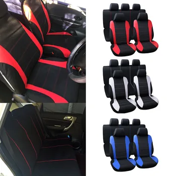 

Gray Black Car-Styling Interior Accessories Seat Protector Full Car Seat Cover Automobiles Seat Covers Universal Fit Most Cars