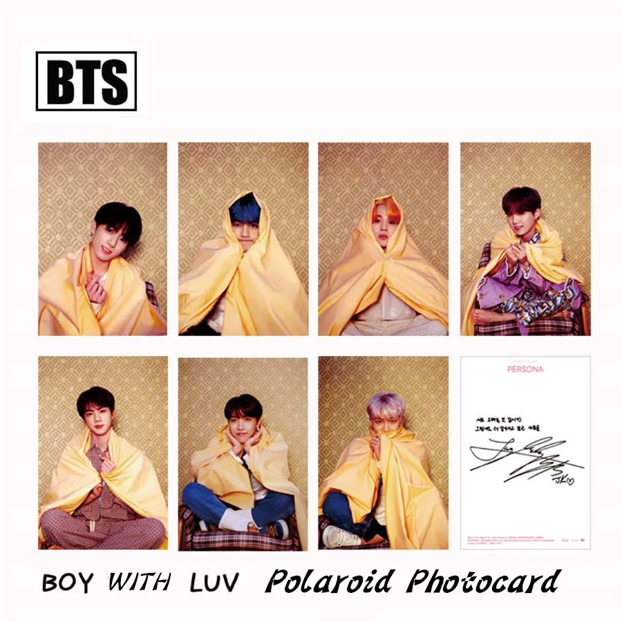 

Kpop BOY WITH YOU Polaroid Photo Cards Map of The Soul: Persona Collective Photocard Poster