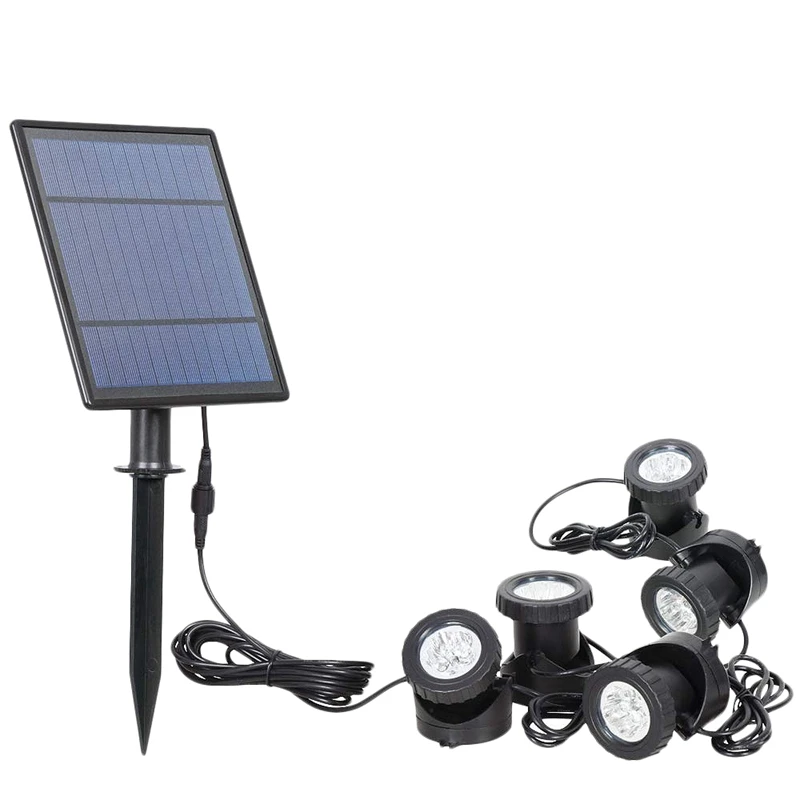 

New 5 Pcs Lights Outdoor Solar Lights Waterproof Motion Sensor Rgb Fountain Lights Garden Lights